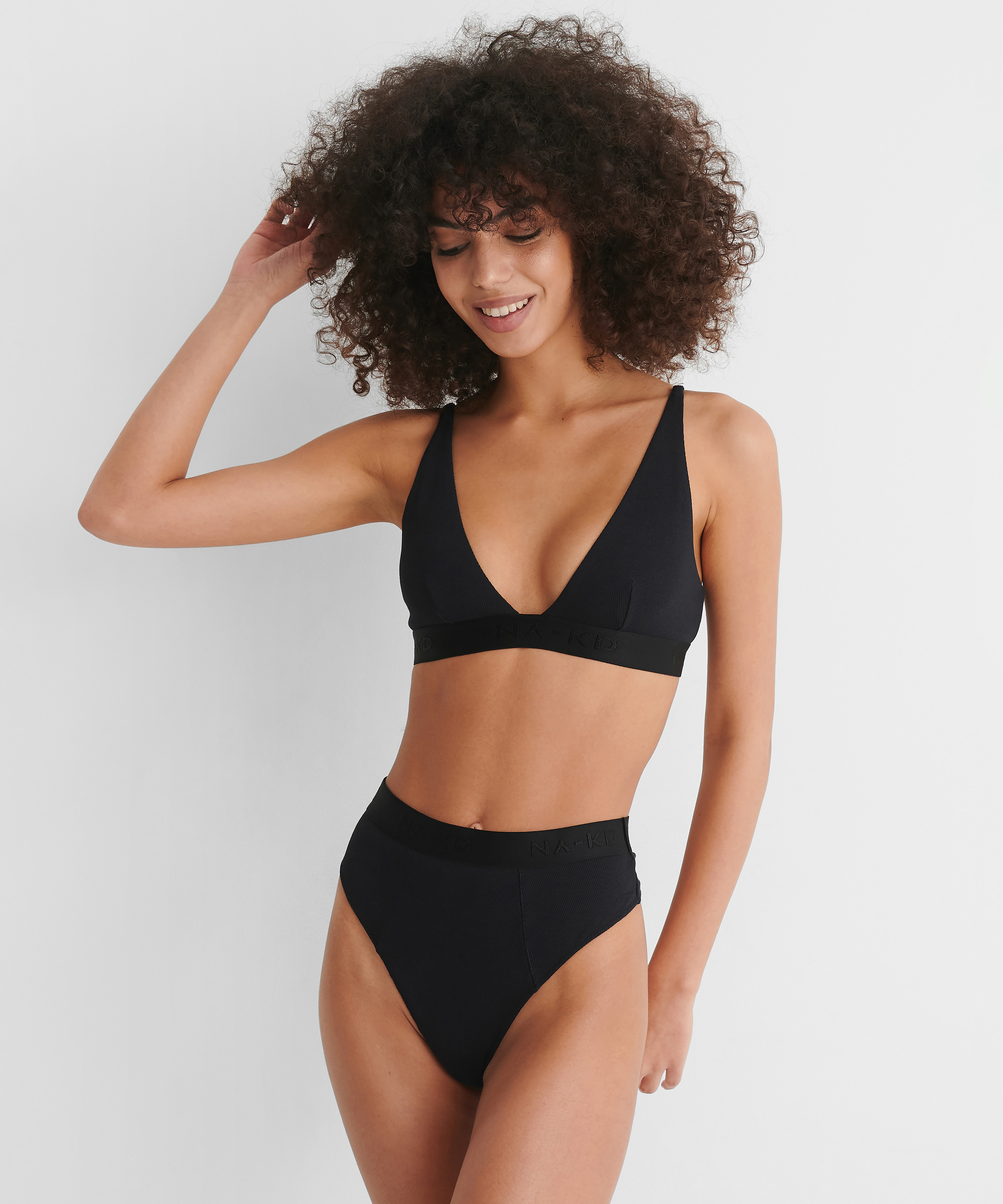 Casia HKM x NA-KD bralette, Svart, main
