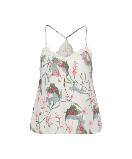 Cami-topp Woven Lace, Hvit