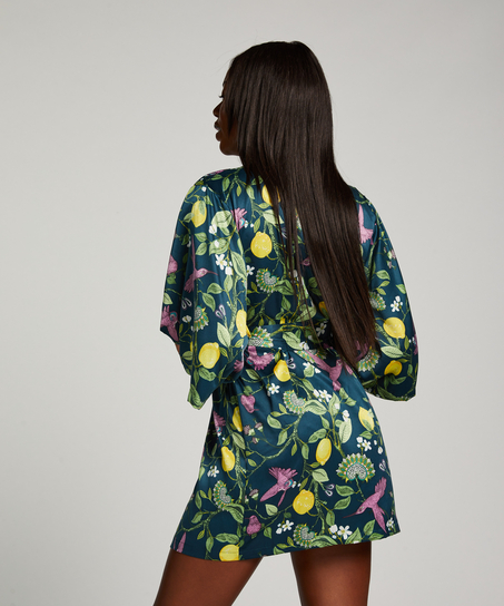 Kimono Satin, Blå
