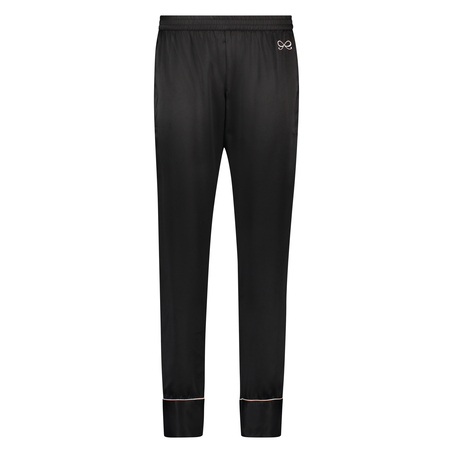 Bow pyjamasbukse i sateng, Svart