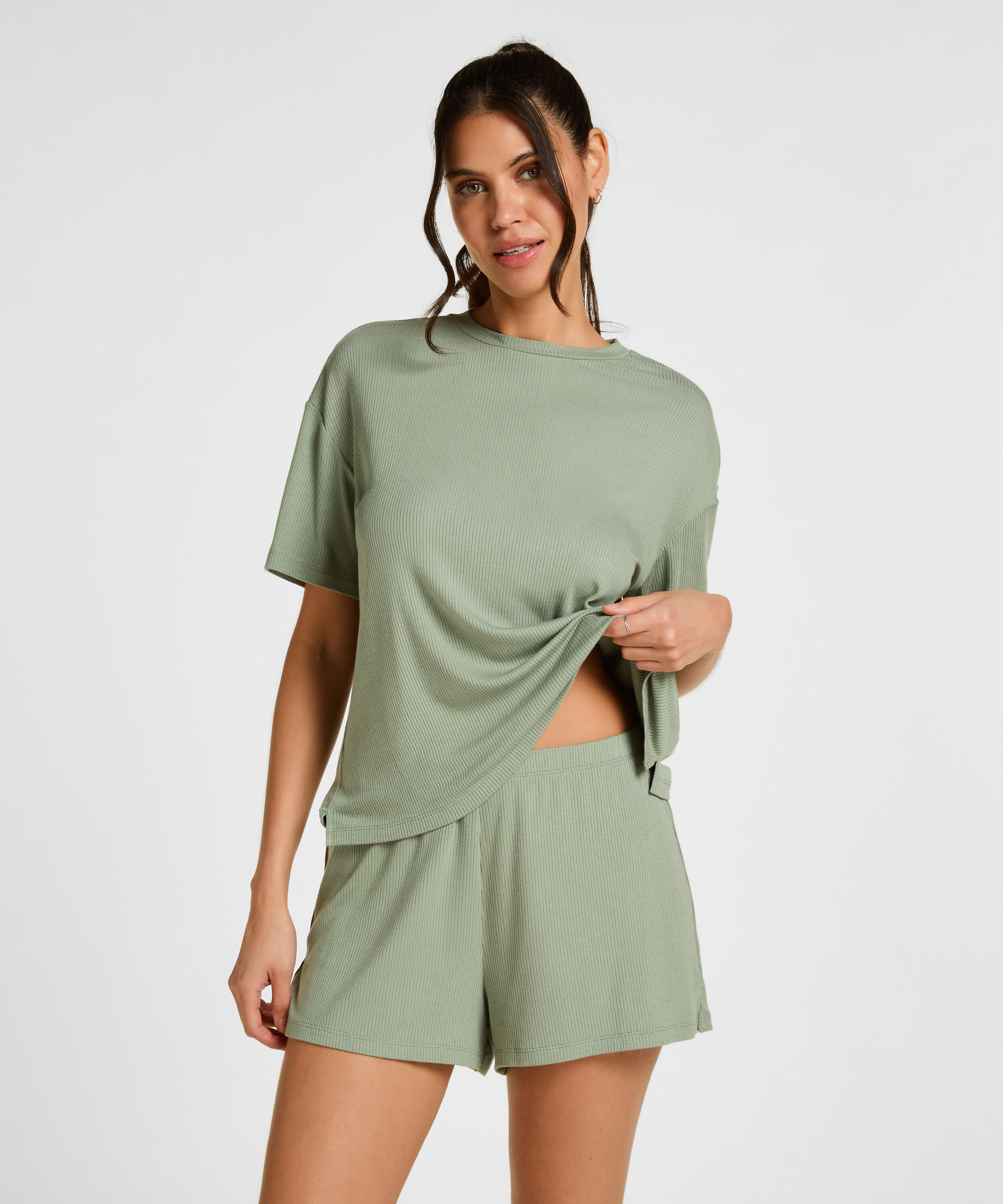 Pyjamasshorts, Grønn