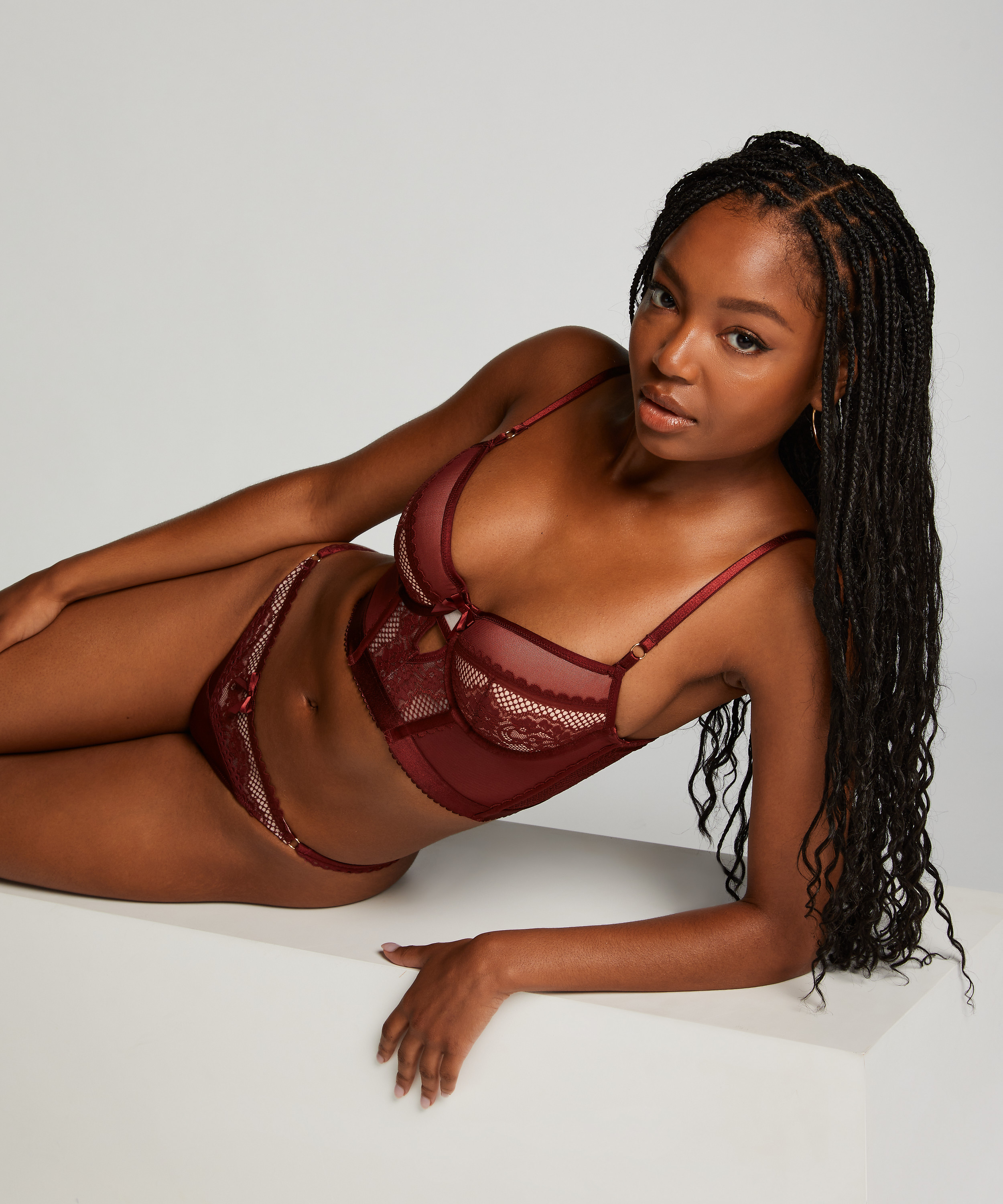 Malika longline polstret spile-BH, R&oslash;d, main