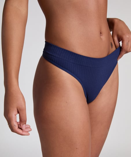 G-streng med h&oslash;y skj&aelig;ring Dianne, Bl&aring;