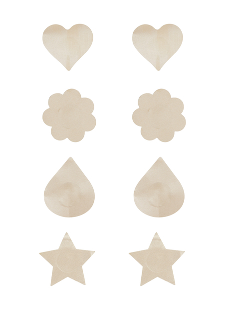 4-pakning Nipple Covers, Beige