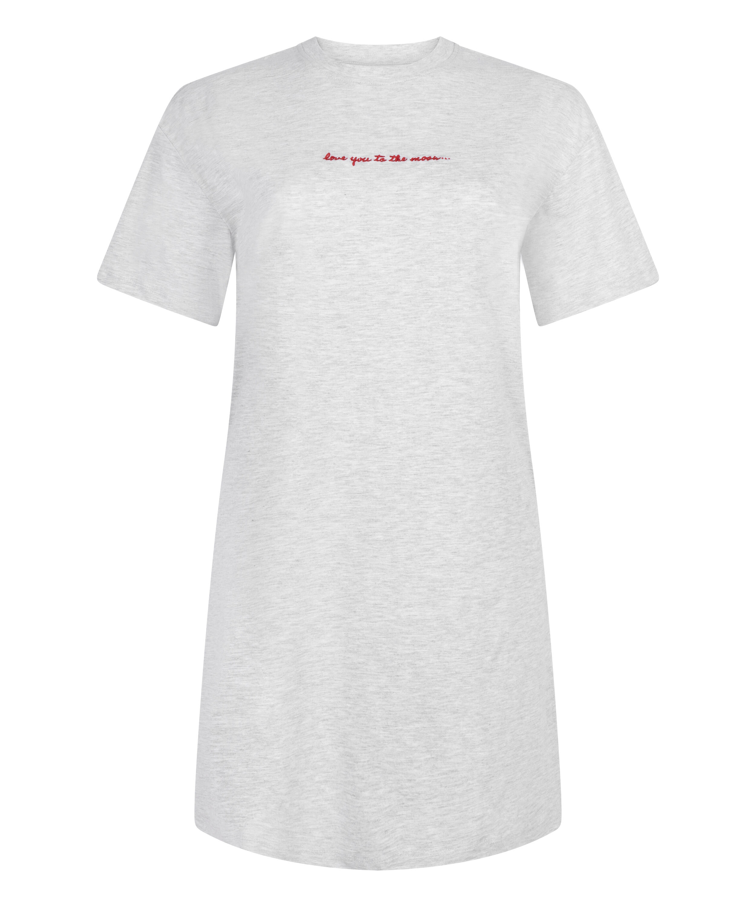 Nattskjorte med rund hals, Gr&aring;