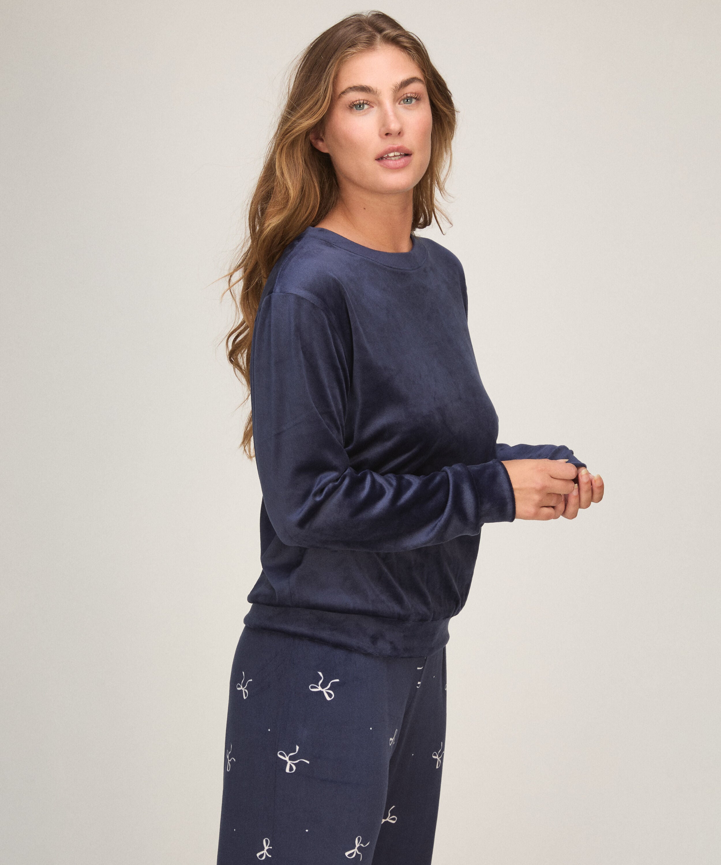 Pyjamas Sett Velour, Blå Pyjamas Sett Velour, Blå
