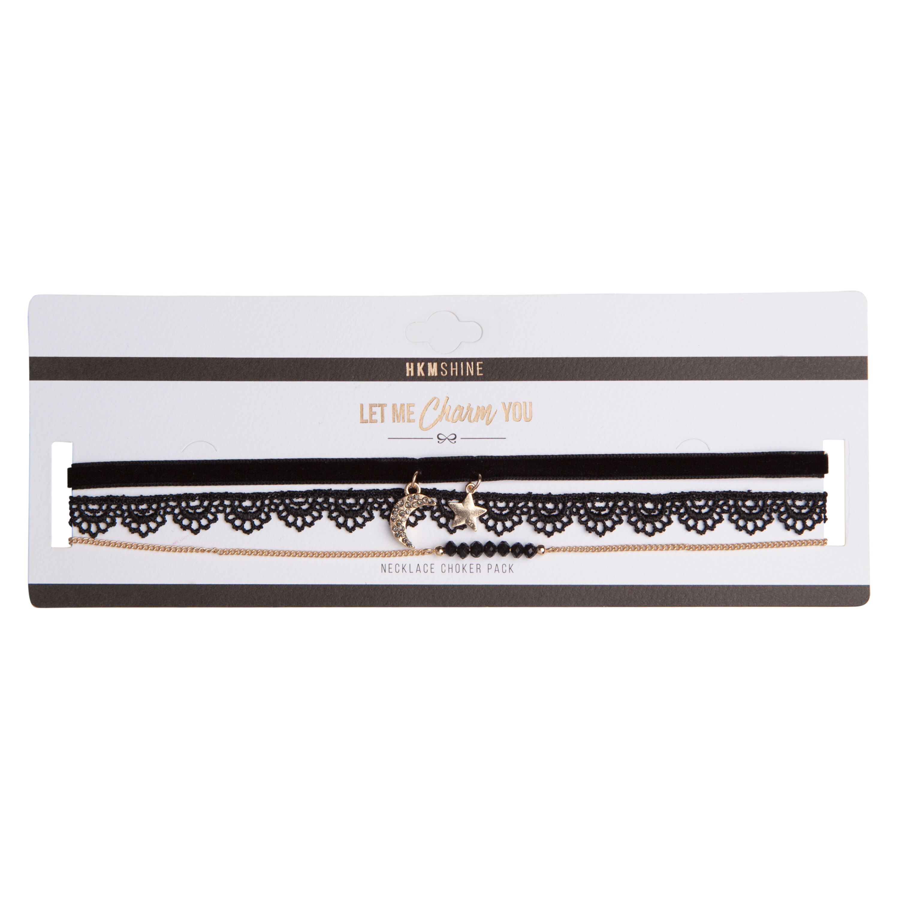 Star & Moon Choker Set, Gul