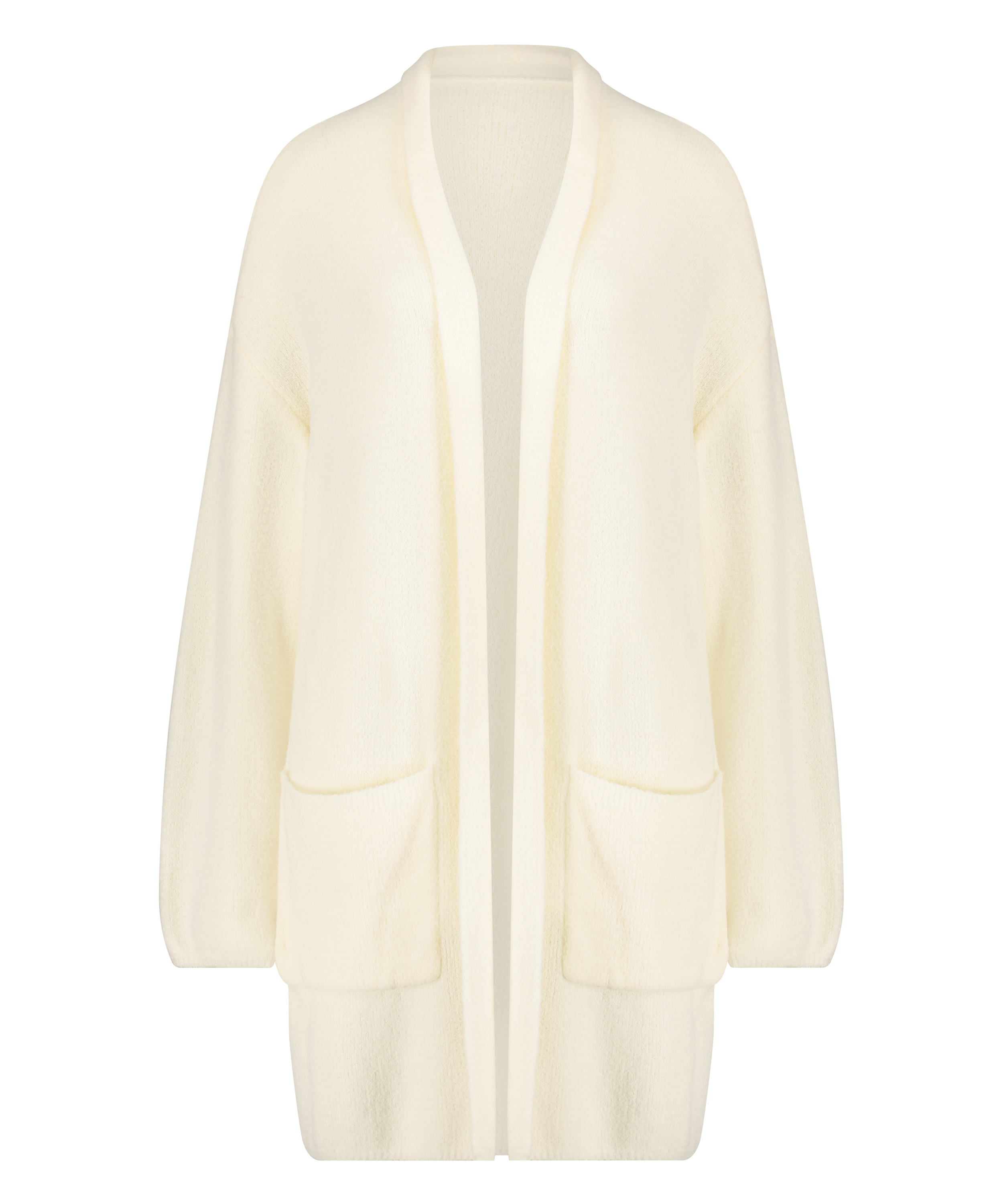 Premium Fluffy lang vest, Hvit, main