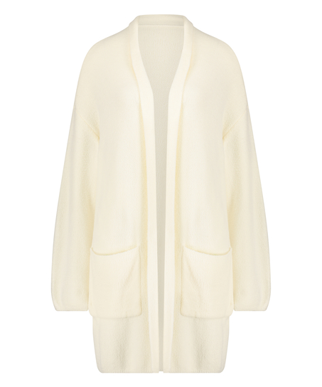 Premium Fluffy lang vest, Hvit