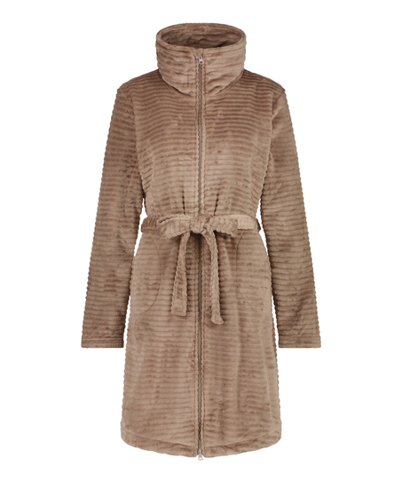 Badekåpe Zip Fleece, Grå