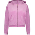 Hoodie jakke i velur, Rosa