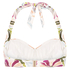 Upolstret bikinioverdel med bøylerAyanna, Hvit