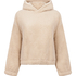 Fleece Snuggle hettegenser, Beige