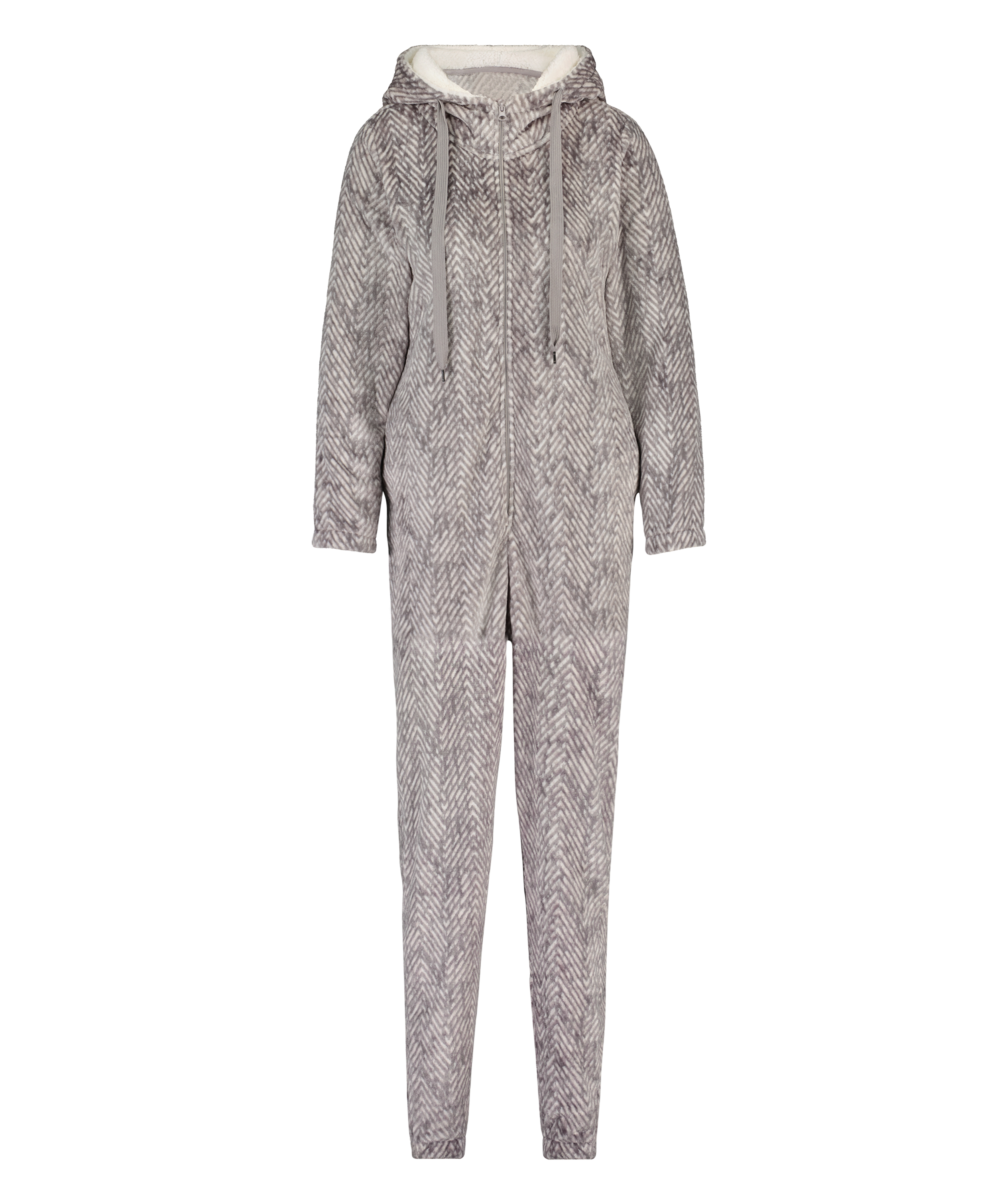 Onesie flanellfleece, Grå, main