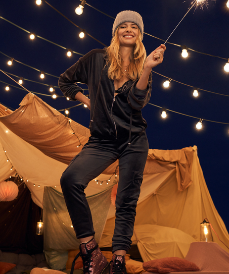 Joggebukse i fl&oslash;yel Cargo, Gr&aring;