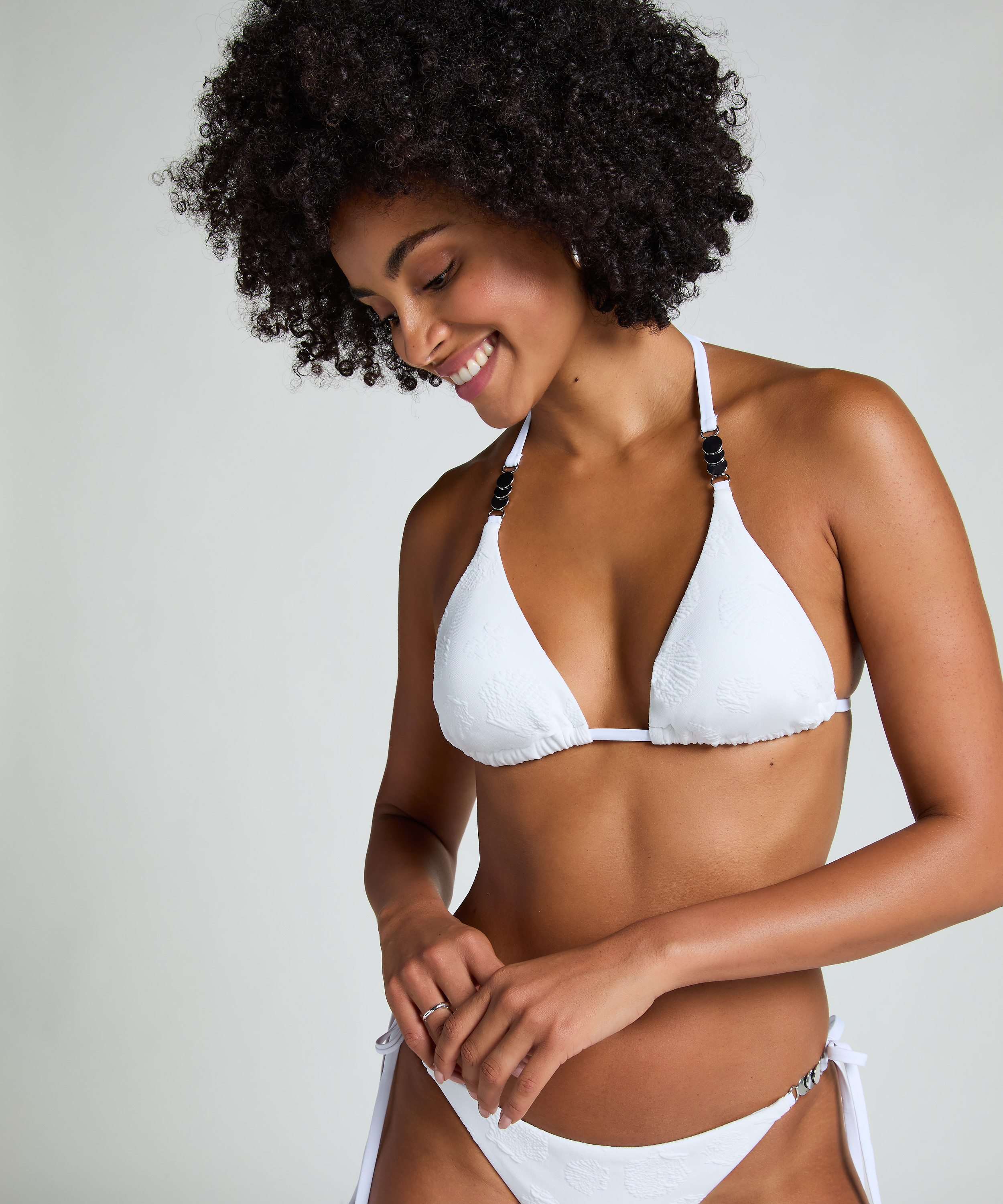 Seashell Triangle bikinitopp, Hvit, main