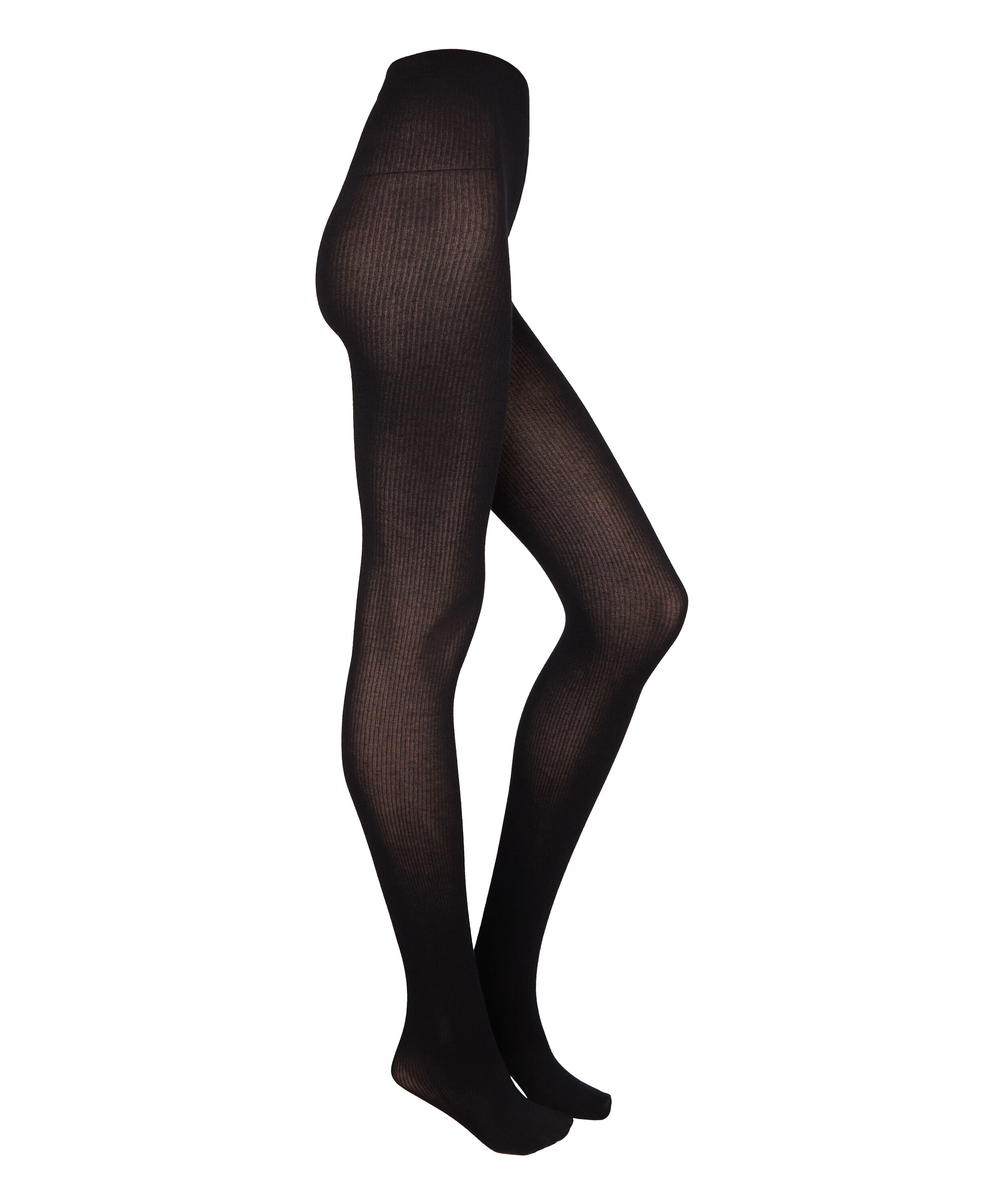 Ribbstrikket Strømpebukse Cashmere Blend