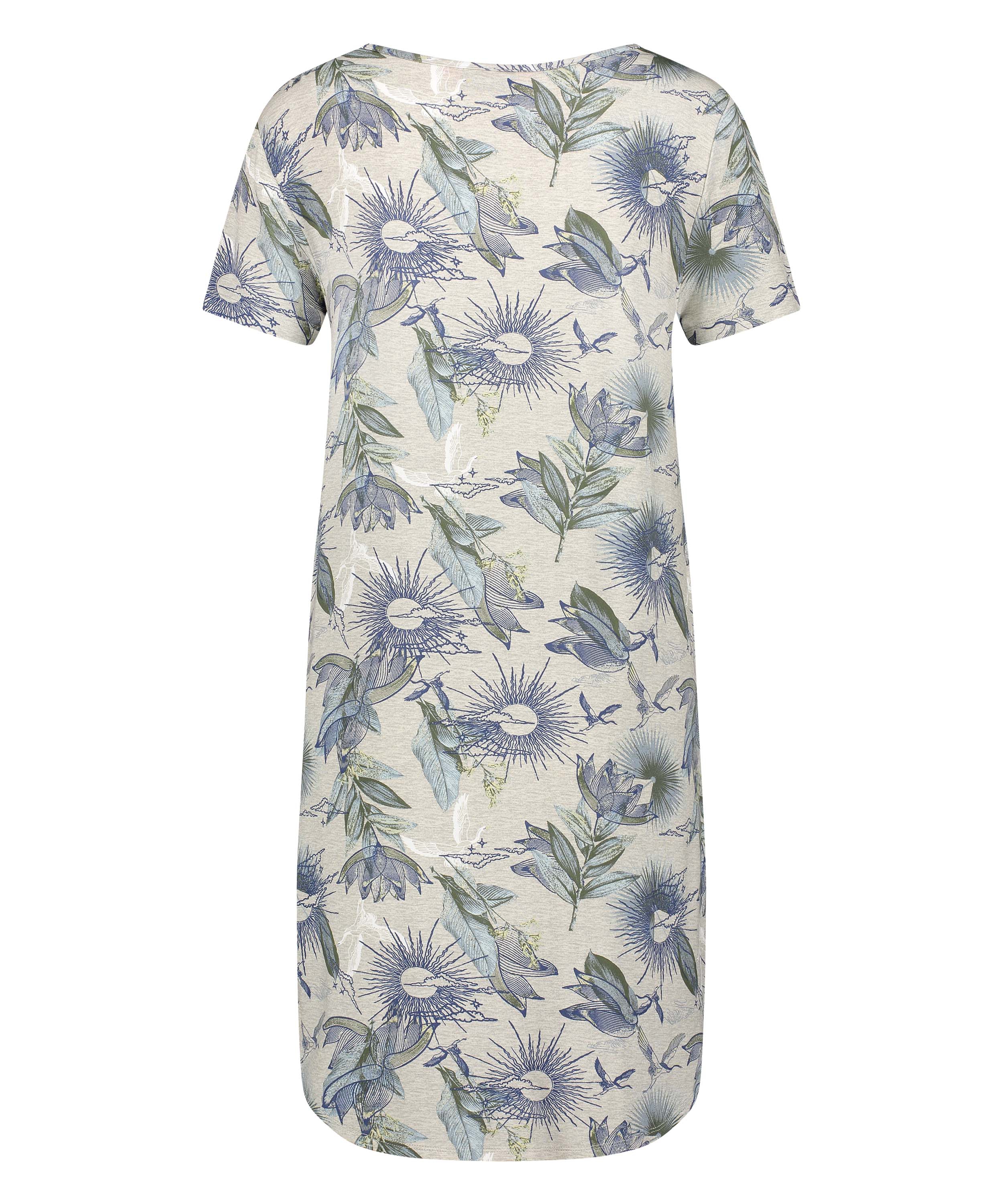 Jersey kortermet nattskjorte, Beige, main