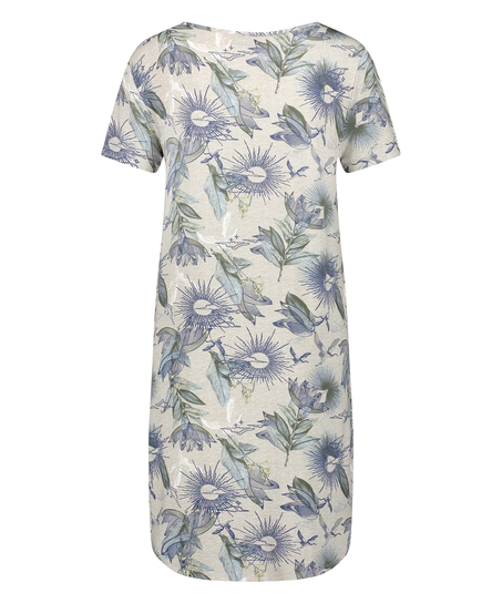 Jersey kortermet nattskjorte, Beige