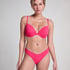 Scallop Polstret bikinitopp med underspiler, Rosa