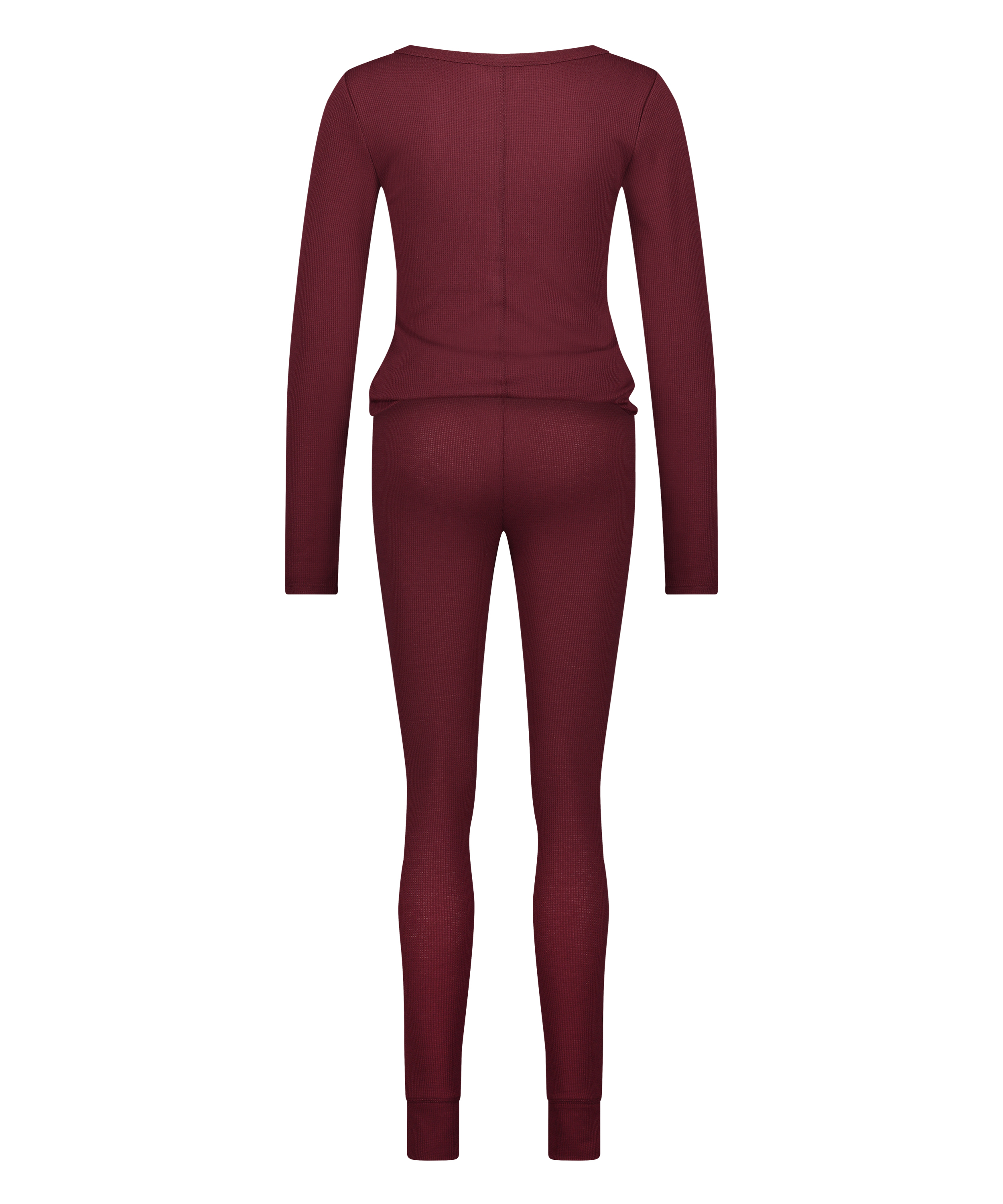 Waffle Placket pysjamas, Lilla, main