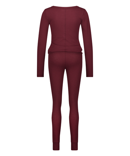 Waffle Placket pysjamas, Lilla