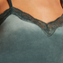 Cami-topp Velours Lace, Gr&oslash;nn