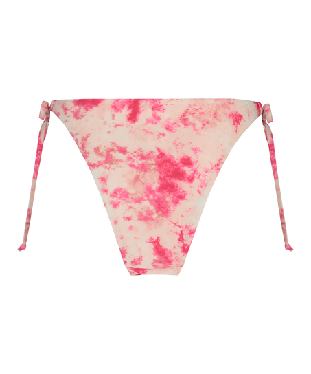 Bikiniunderdel med h&oslash;yt snitt Tie Dye, Rosa