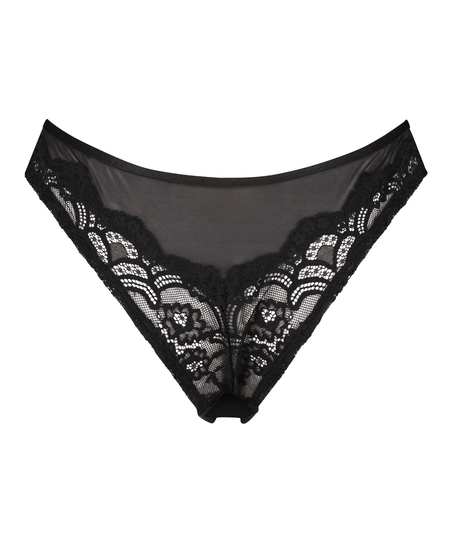 Arla brasiliansk truse med høy skjæring, Svart