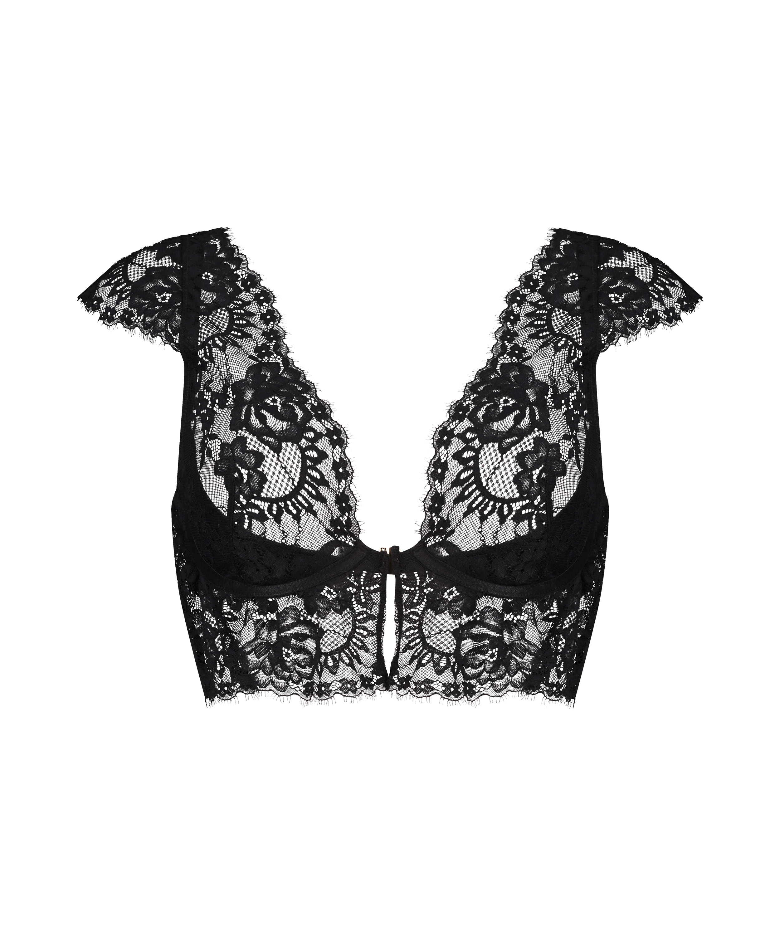 Upolstret Longline spile-BH Trixie, Svart, main