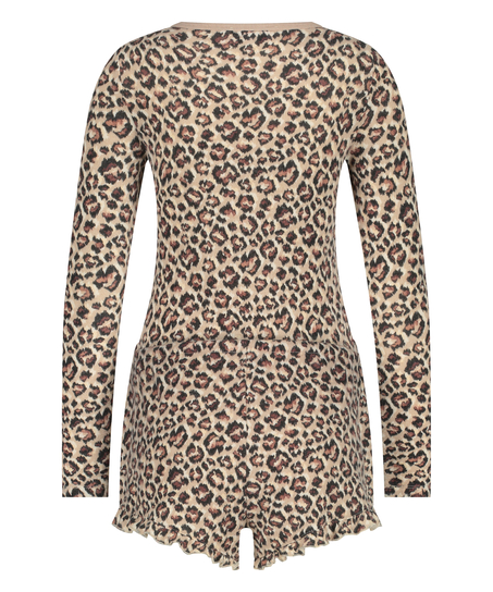 Onesie i Leopard, Beige