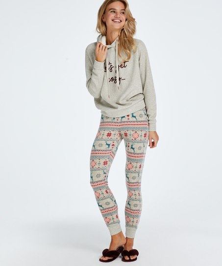 Micro fleece leggings, Beige