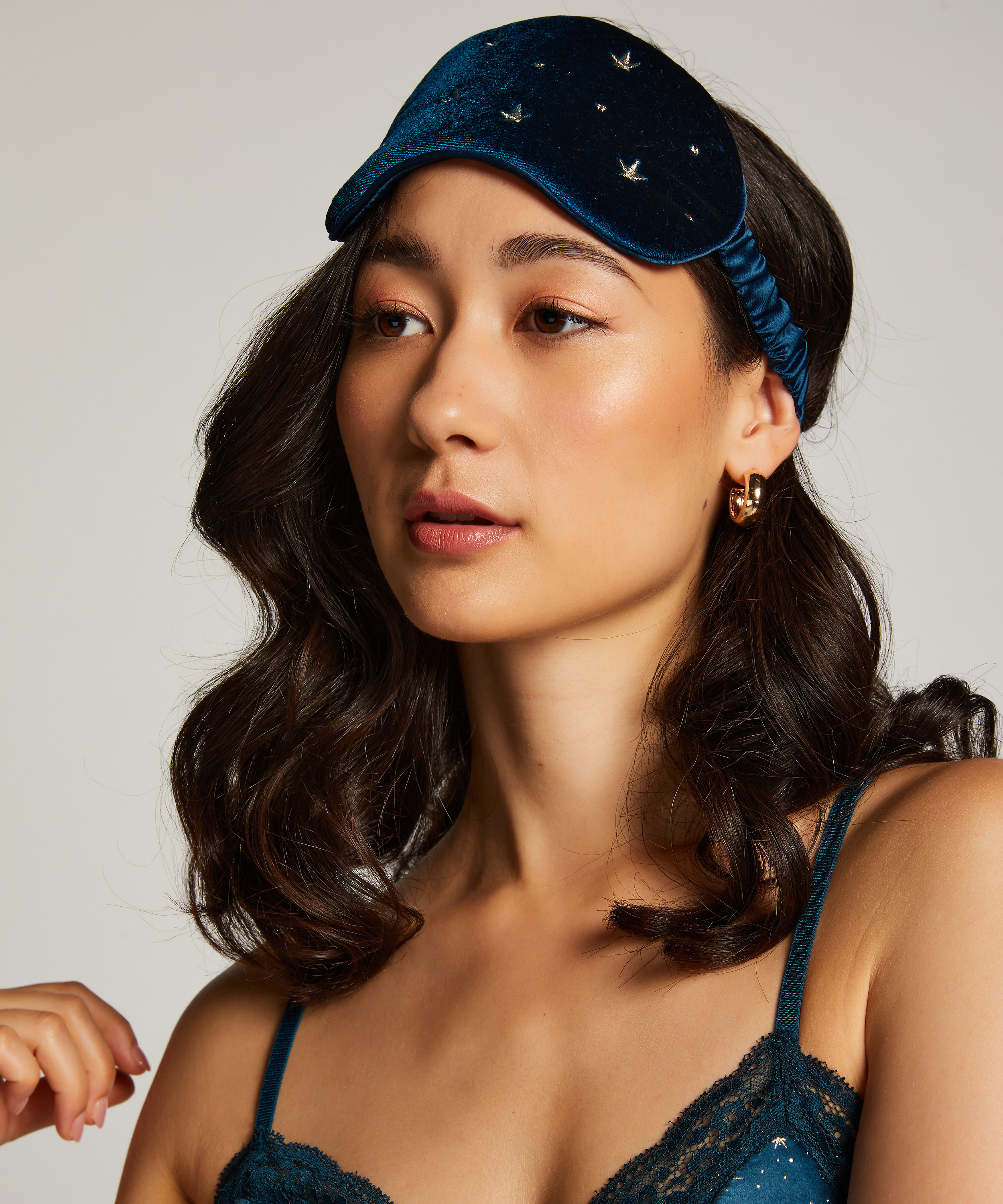 Sovemaske Velours, Gr&oslash;nn, main