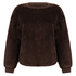 Langermet Topp Fluffy Fleece, Brun
