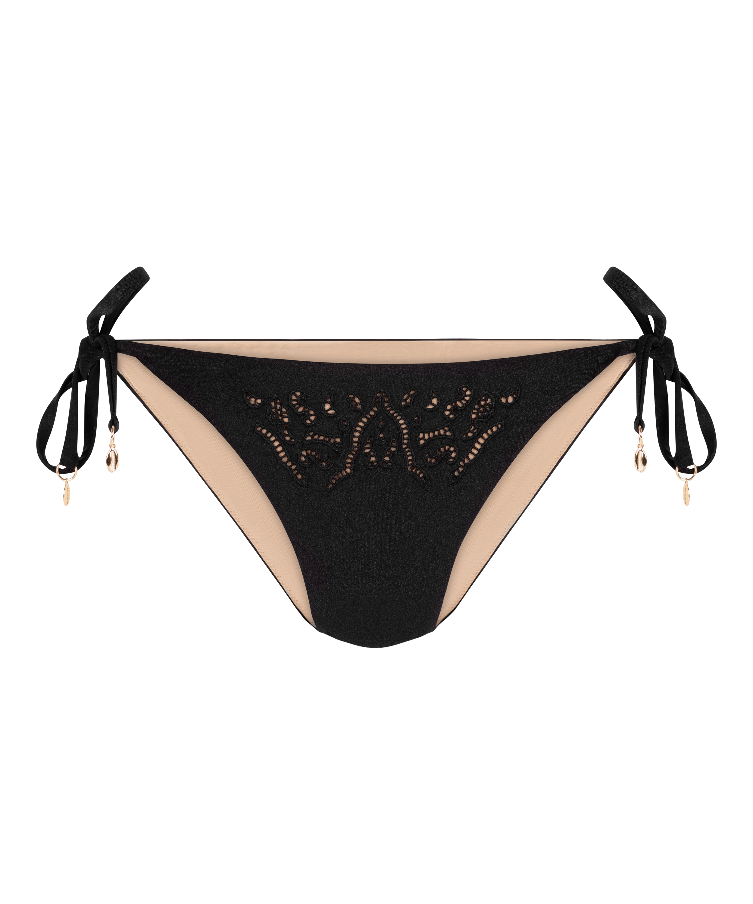Boho Cheeky bikiniunderdel, Svart, main