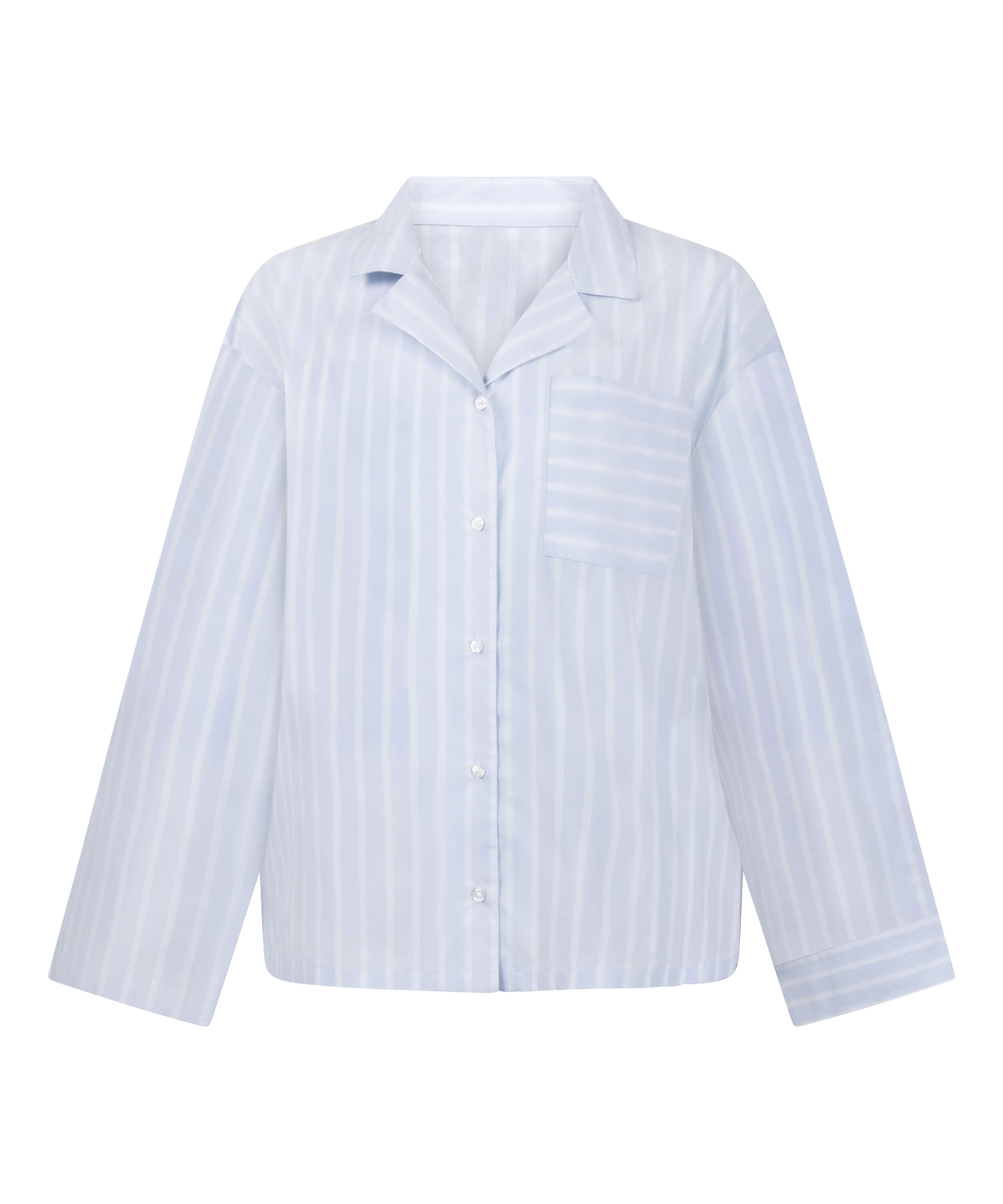 Jacket Woven Cotton Stripe, Bl&aring;