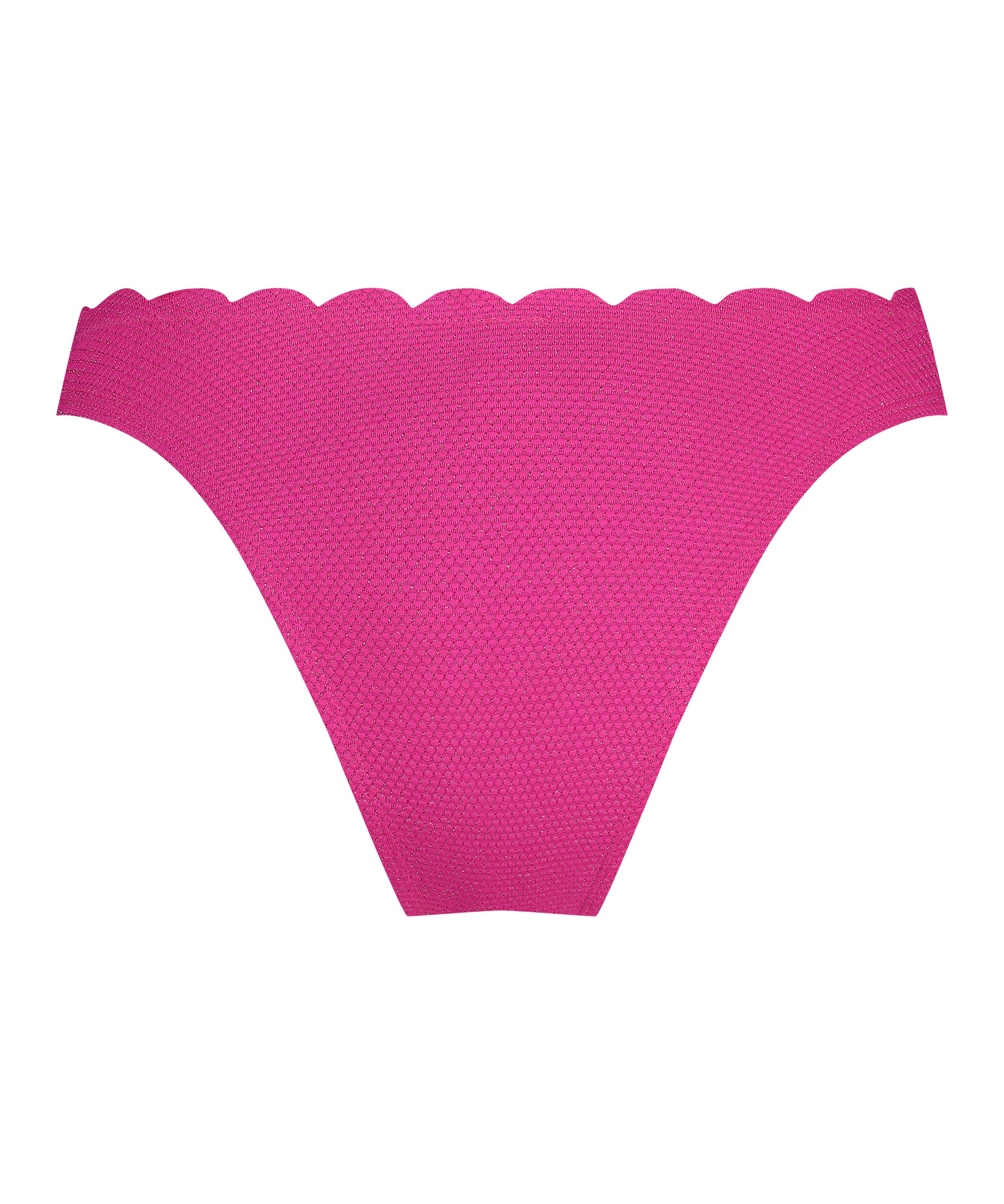 Høykuttet Bikini Underdel Scallop Lurex, Rosa, main