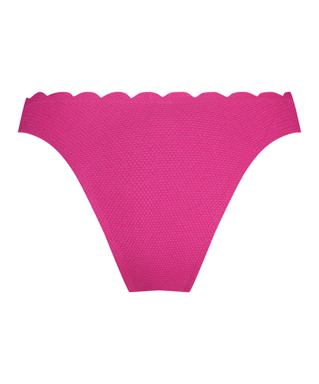 Høykuttet Bikini Underdel Scallop Lurex, Rosa