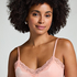 Cami-topp Velours Lace, Rosa