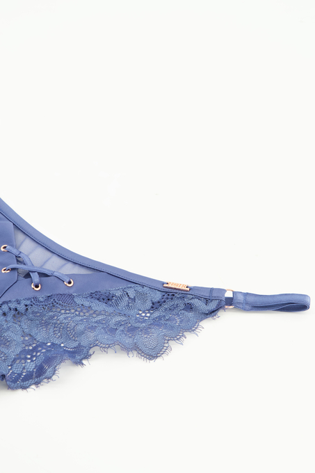 G-streng med h&oslash;y skj&aelig;ring Daan, Bl&aring;