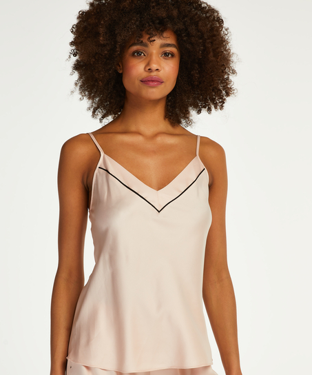 Bow satengtopp, Rosa