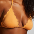 Triangle Bikinitopp Scallop Lurex, Oransje