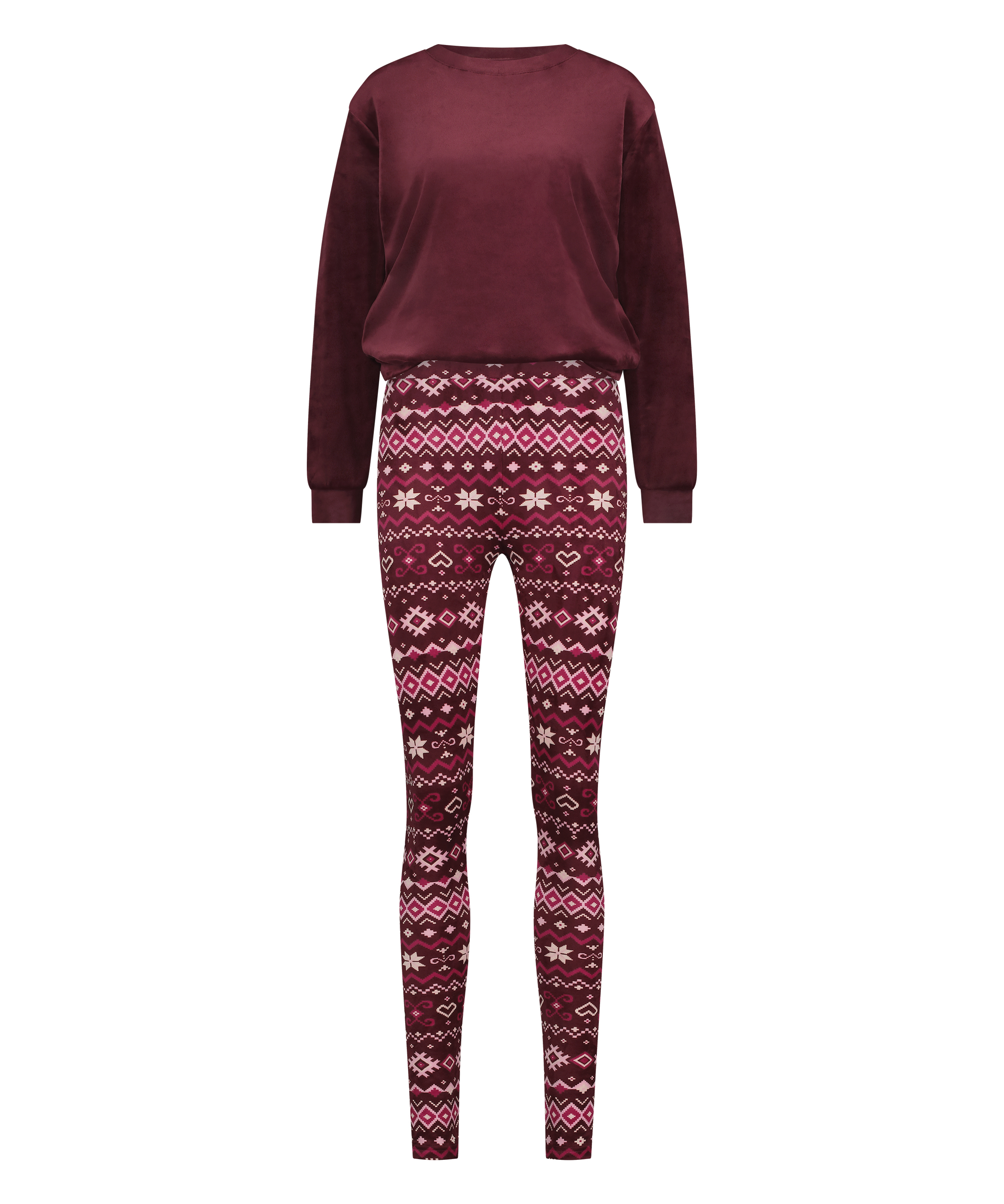 Pyjamaset with Bag, Rød, main