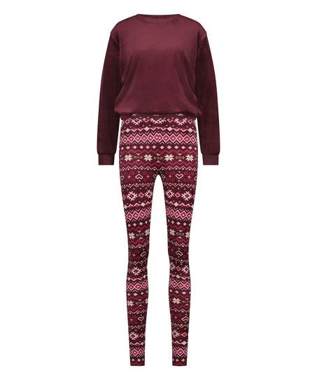 Pyjamaset with Bag, Rød