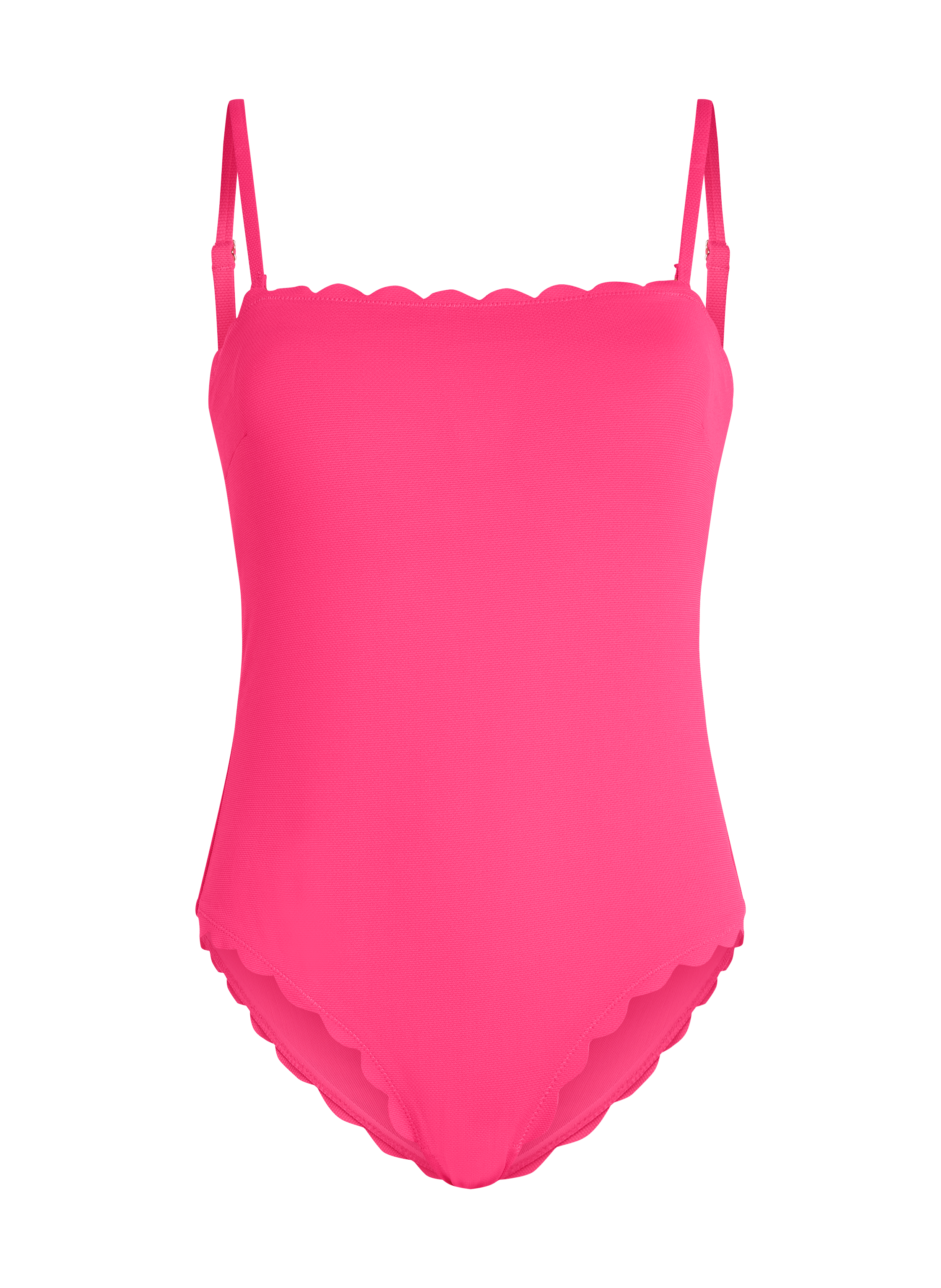 Badedrakt Bandeau Scallop, Rosa, main