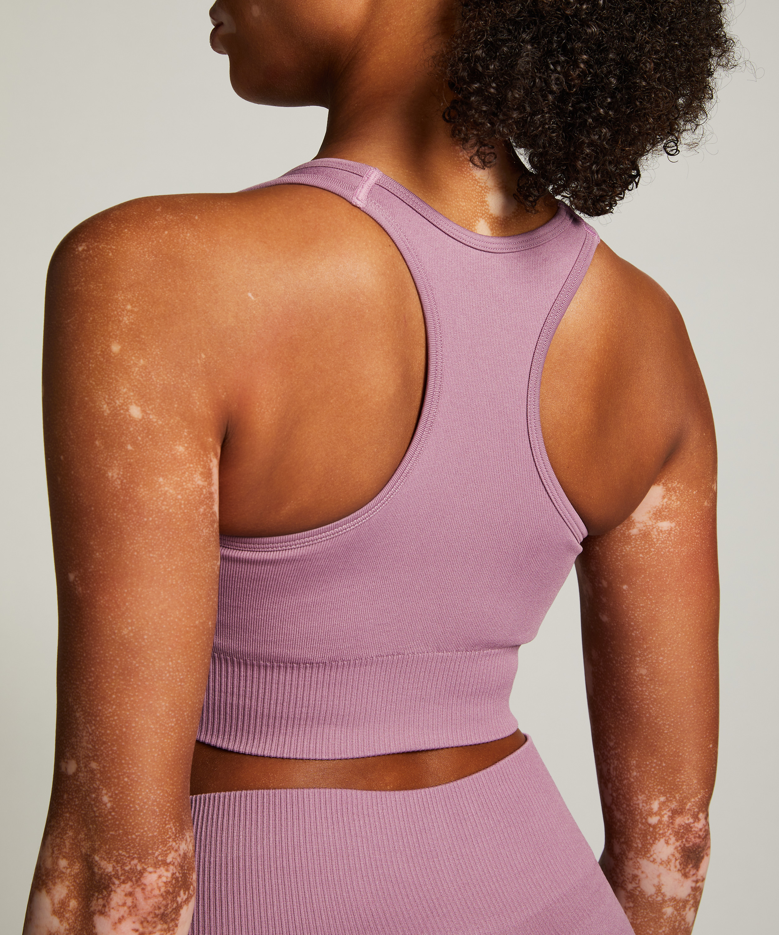 HKMX sømløs sports-BH, Lilla, main