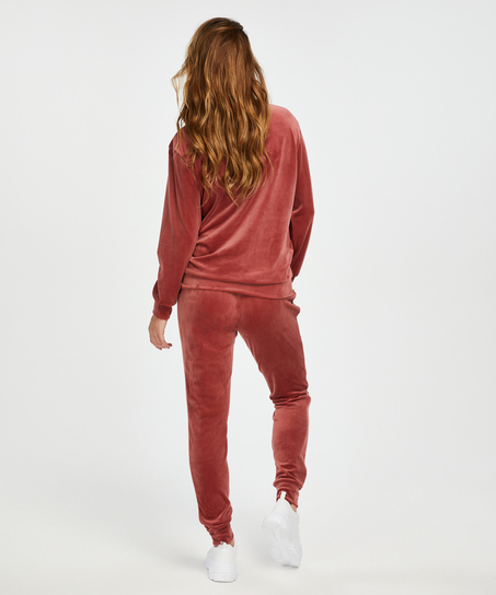 Velvet Maternity Jogging Pants, Rosa