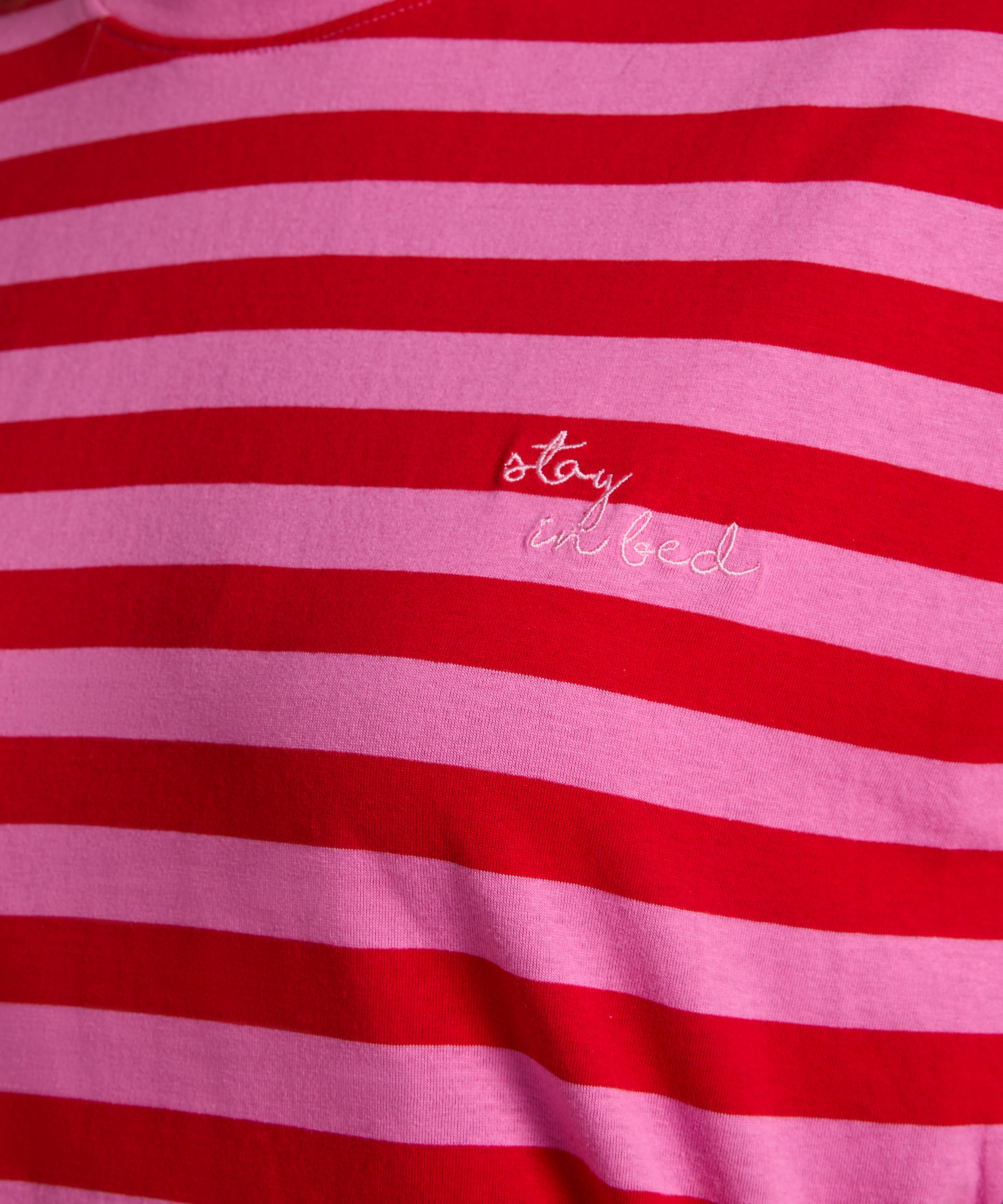 Nattskjorte med rund hals, Rosa, main