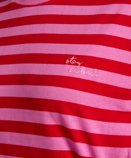 Nattskjorte med rund hals, Rosa