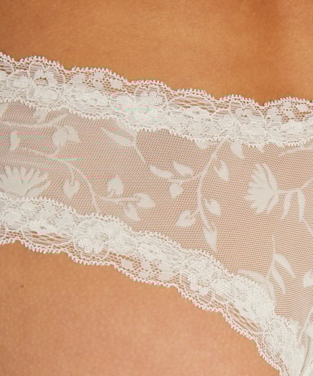 Brasiliansk truse V-shape Mesh, Hvit